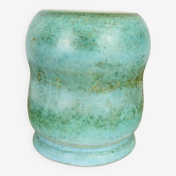 Vintage blue ceramic vase