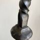 Floor lamp in beaten iron and bronze Artisans de Marolles 1960