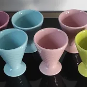 Coupes à glace vintage en céramique