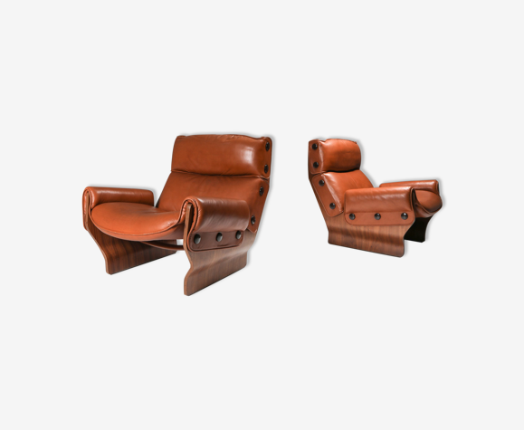 Borsani P110 Canada Lounge Chairs Set, Leather Lounge Chairs Canada