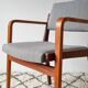 Mid-century Scandinavian armchair in teak