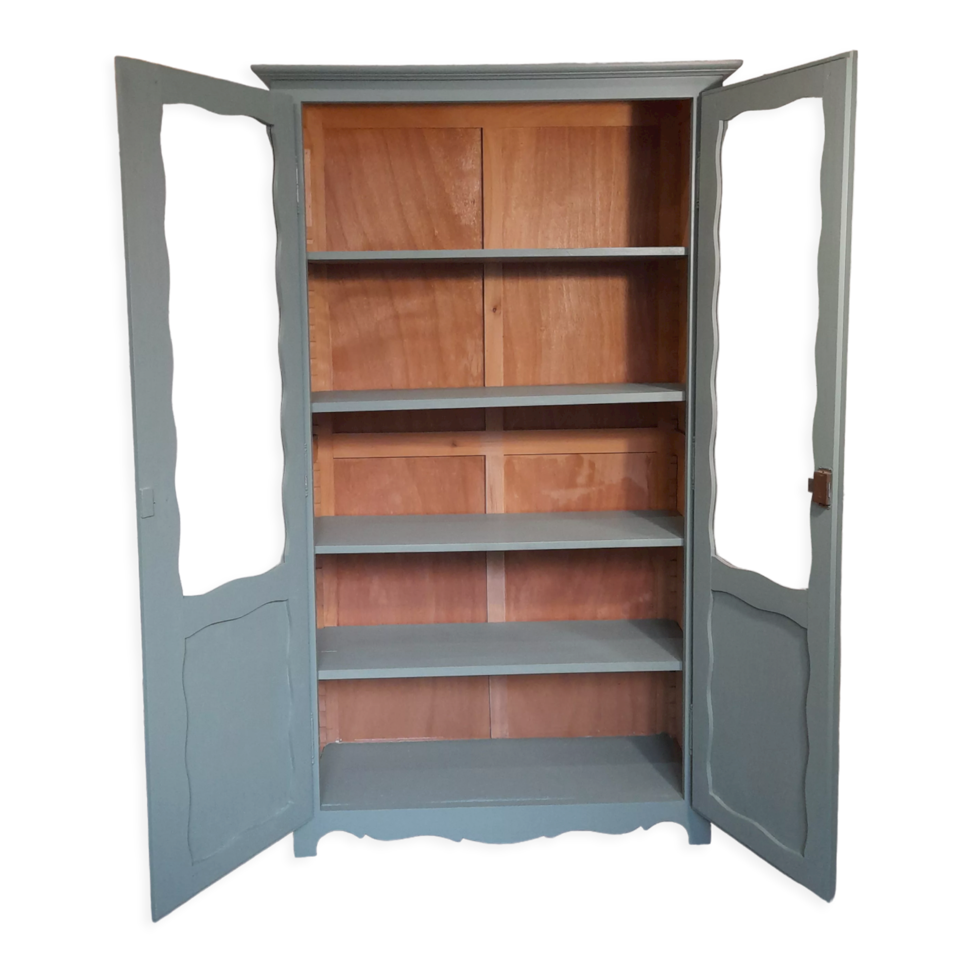 Small green glass cabinet