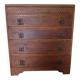 Art Deco chest of drawers with 4 drawers in oak, France 1930s-50s