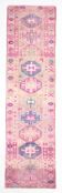 3x10 Rug For Hallway Pink Blue Vintage Runner Rug, 85x318Cm