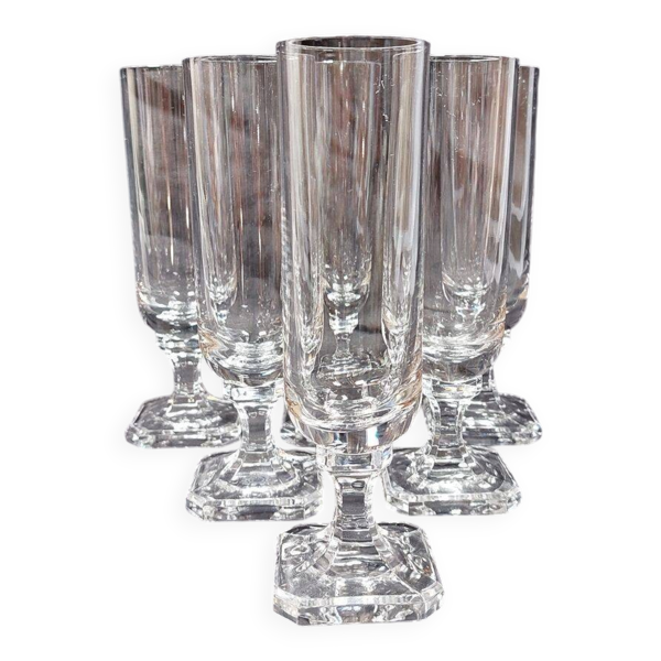 6 flûtes à champagne en cristal Villeroy et Boch modèle Mercury