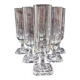 6 crystal champagne flutes from Villeroy and Boch, model Mercury - Height 17.