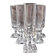 6 crystal champagne flutes from Villeroy and Boch, model Mercury - Height 17.
