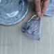 Vintage Marble Purple & Gold Interior Porcelain Coffee/Tea Trio -