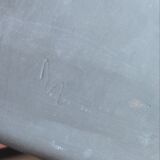 Large shallow dish (signed) in French studio stoneware from the 1960s-70s.