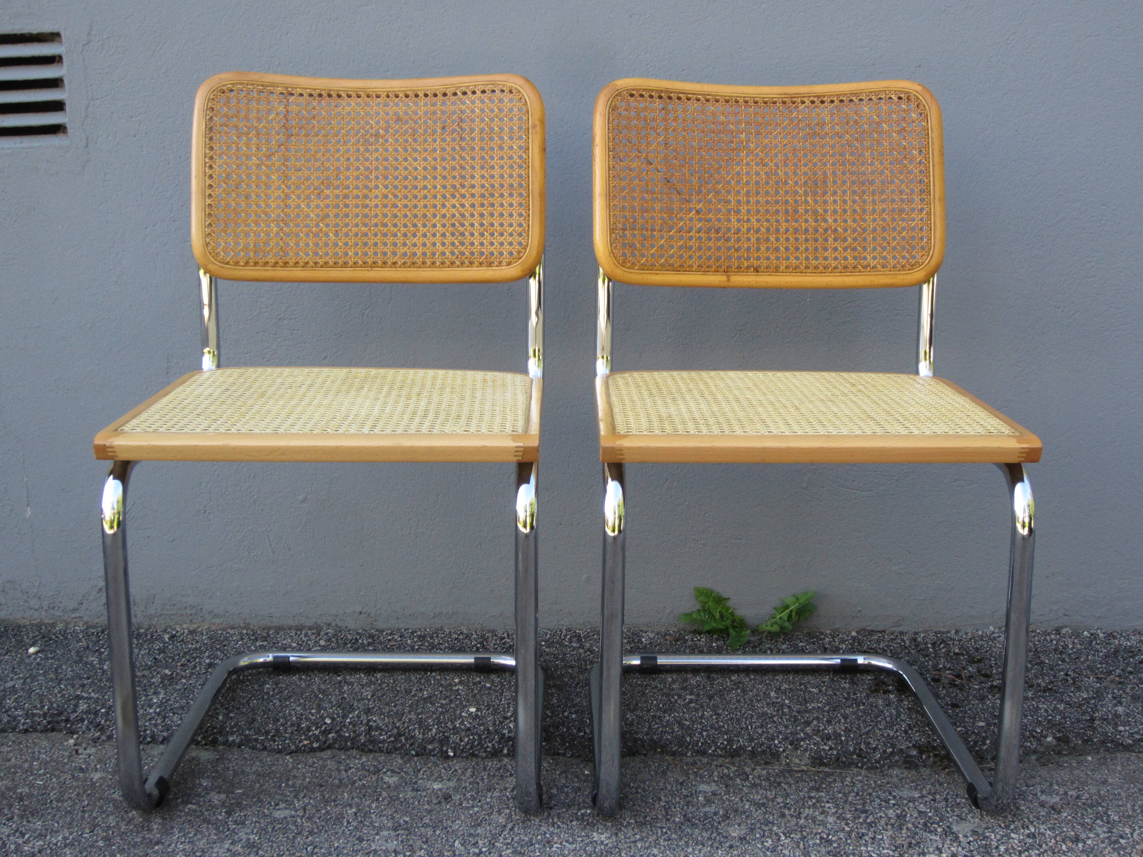 Pair of Cesca B32 chairs by Marcel Breuer