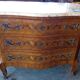 Chest of drawers inlaid on marble Louis XV style