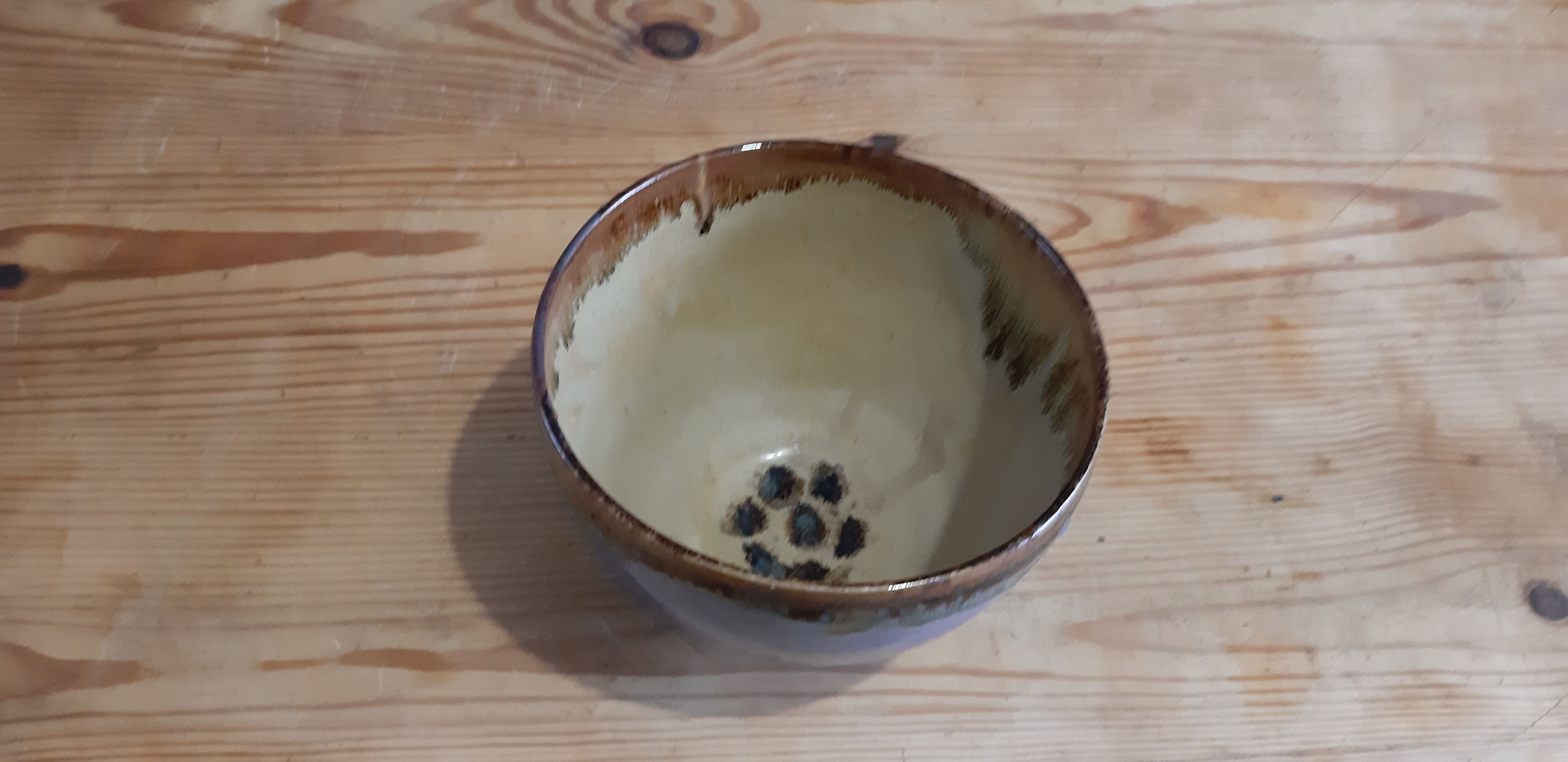 Bowl in glazed sandstone Arc Terres Bergerac