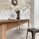 Table de ferme vintage en bois brut