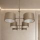 Grey metal Sputnik chandelier Stilnovo Lelli Style with 6 arms Italian