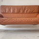 Tawny leather sofa De Sede "2011", Switzerland 1980