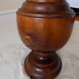 lampe de sol vintage pied en bois tourné