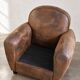 Club armchair in suede effect