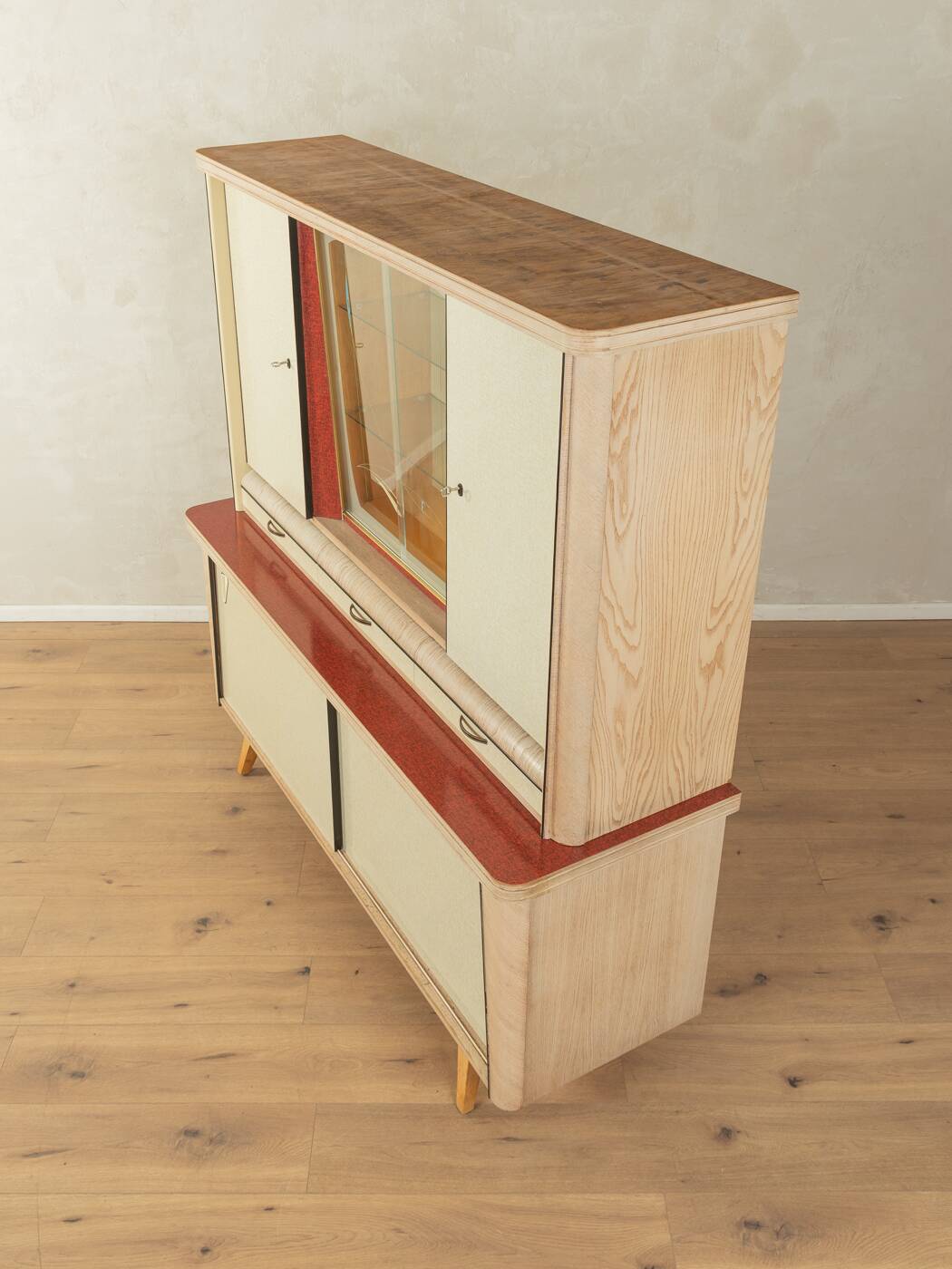 1950s kitchen cabinet, two-piece, Vintage