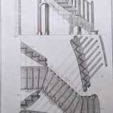 Carpentry board " Staircase with Straight Limons "