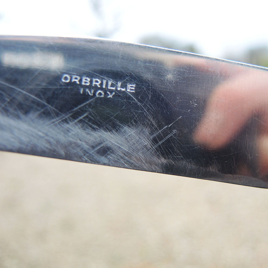 12 old Orbrille stainless steel table knives