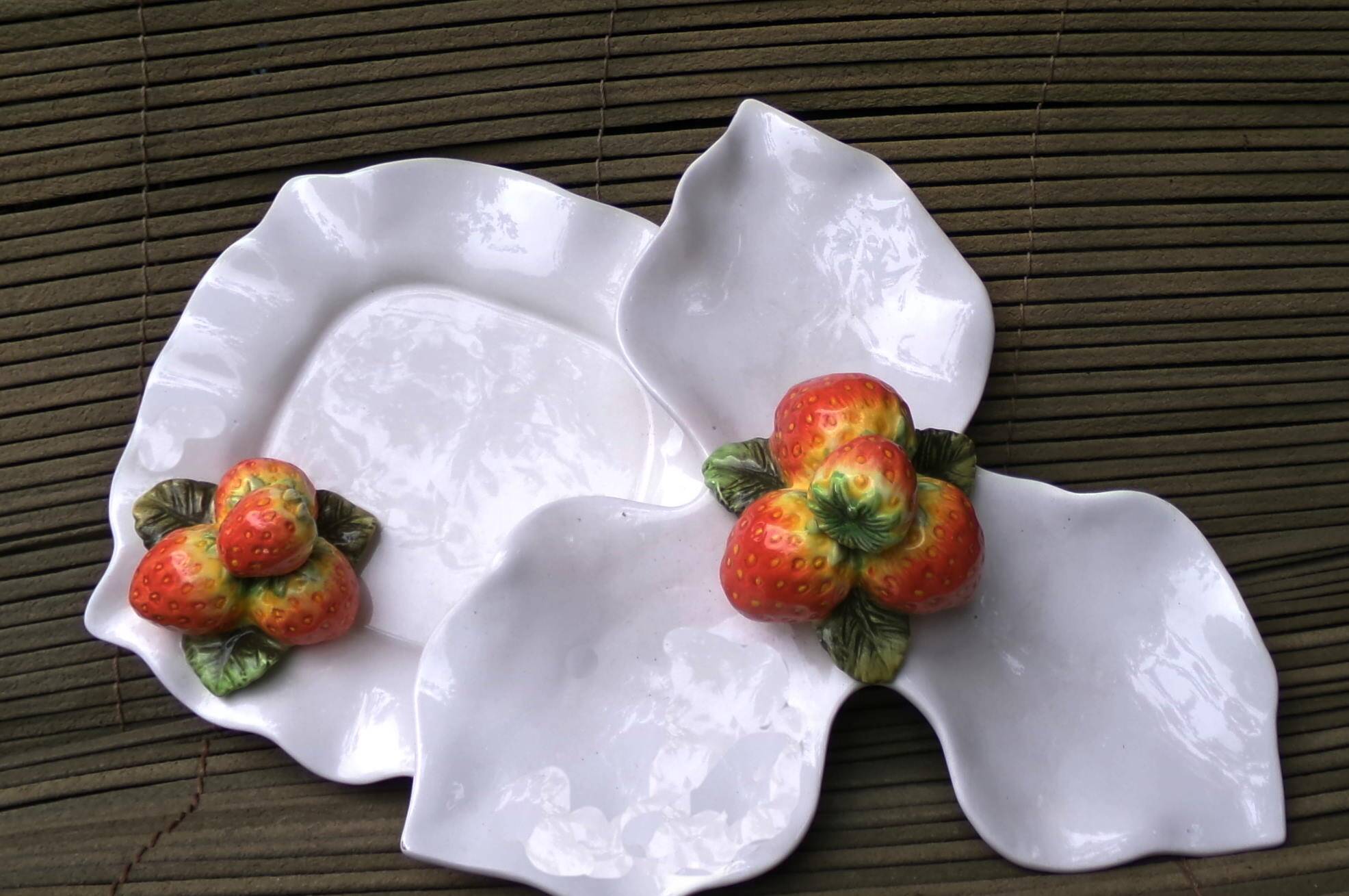 Set of 2 barbottine dishes