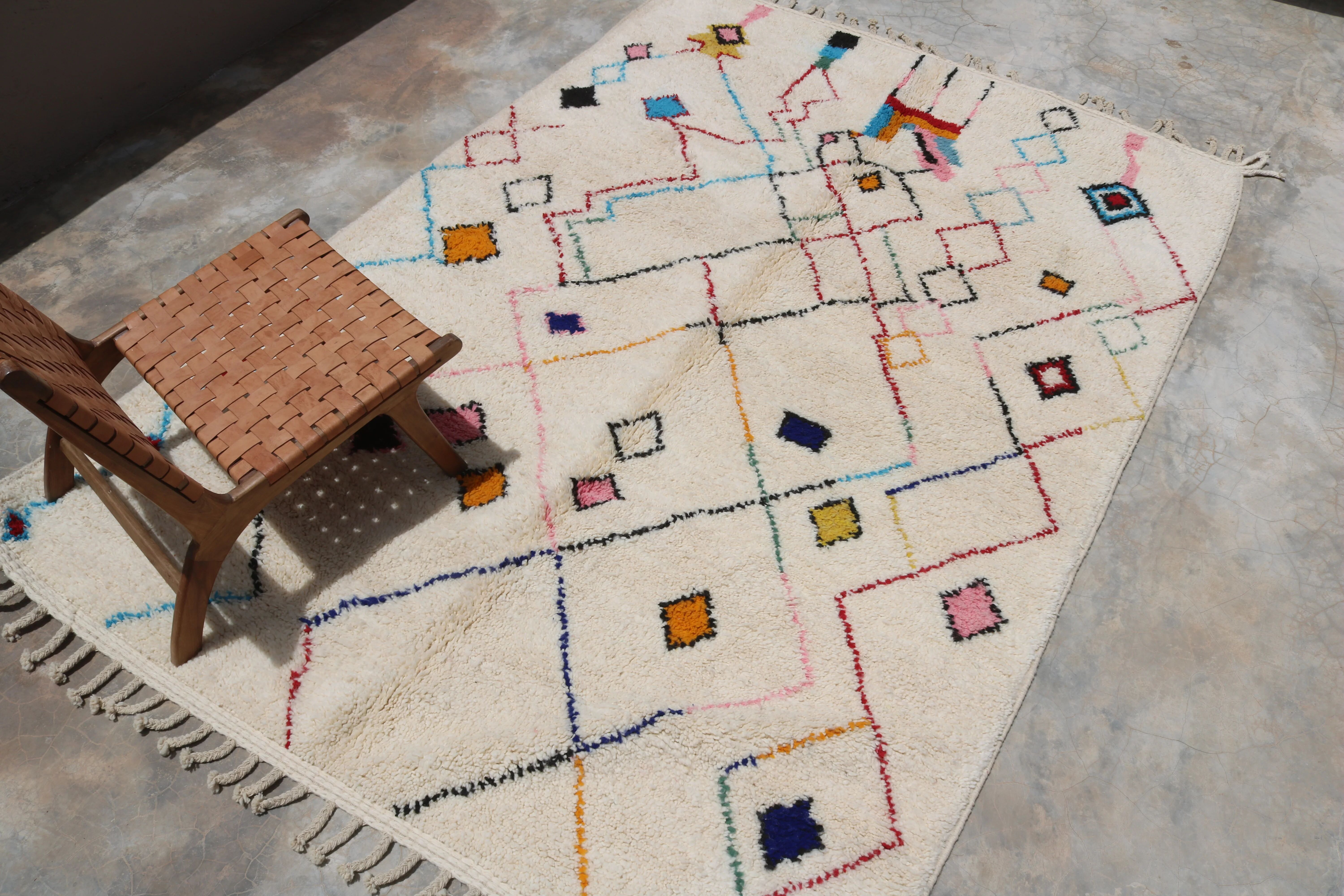 Large handmade colourful rug, 300 x 210 cm - G1081