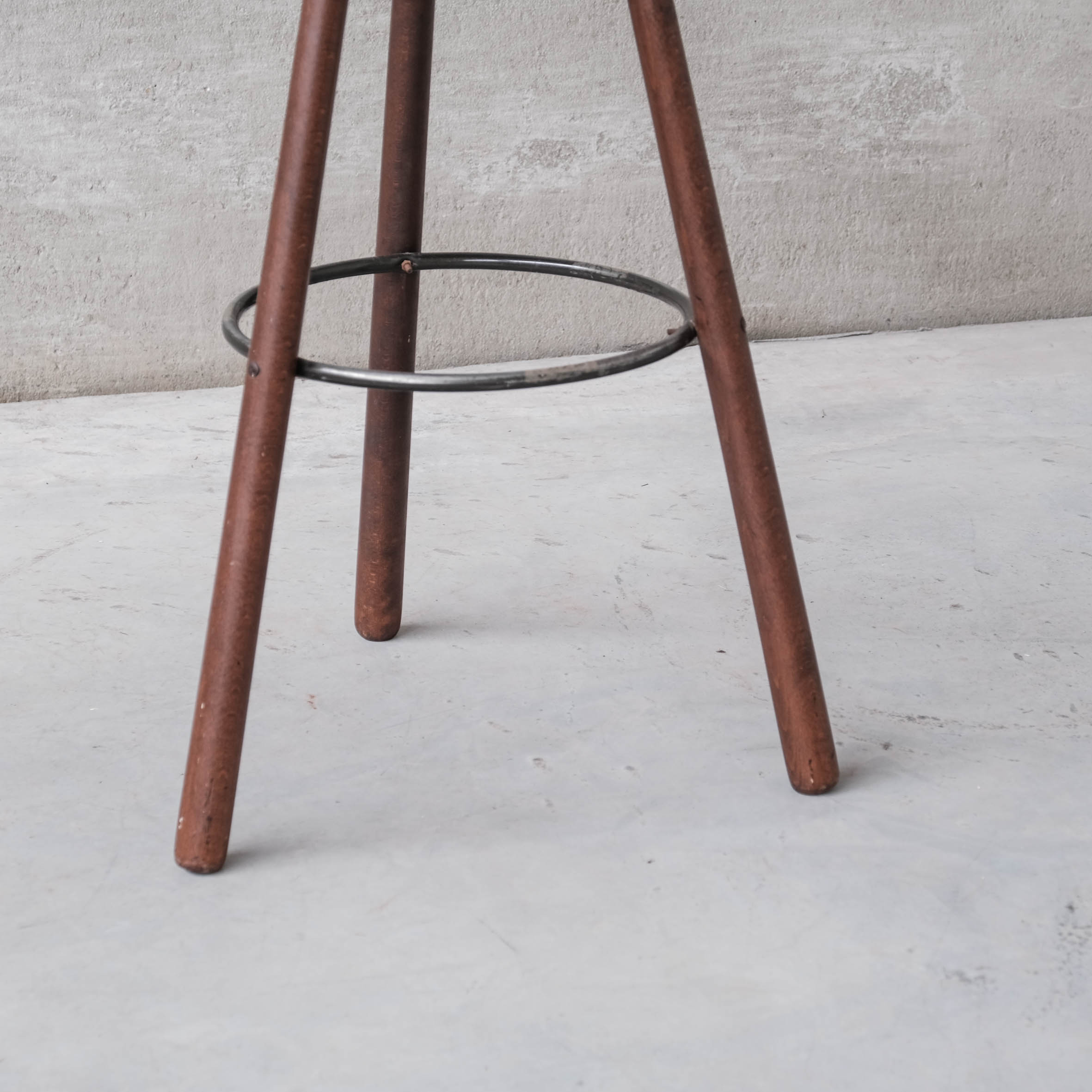 Brutalist mid-century 'Marbella' bar stool (up to 8 available)