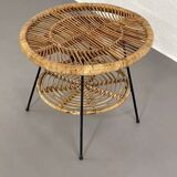 Rattan side table