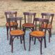 Set de 5 chaises de bistrot anciennes