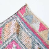 Soft Multicoloe Oushak Runner Rug, 75x397Cm