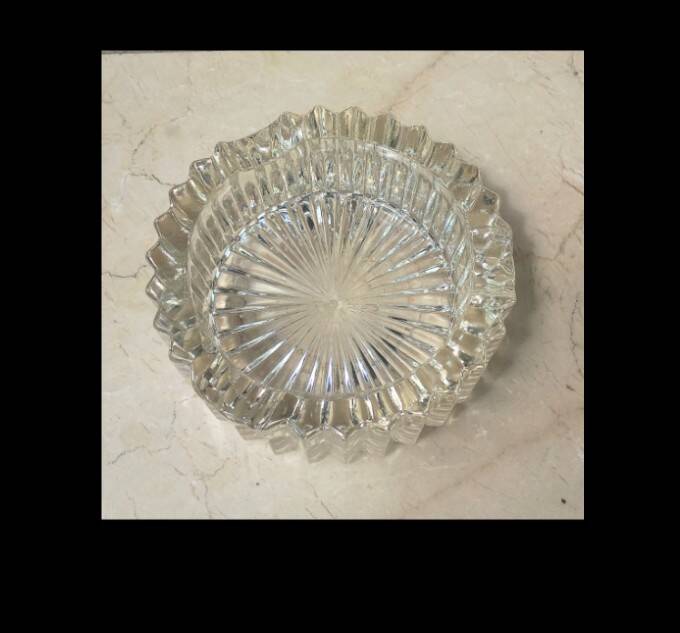 Cut glass ashtray 1960's