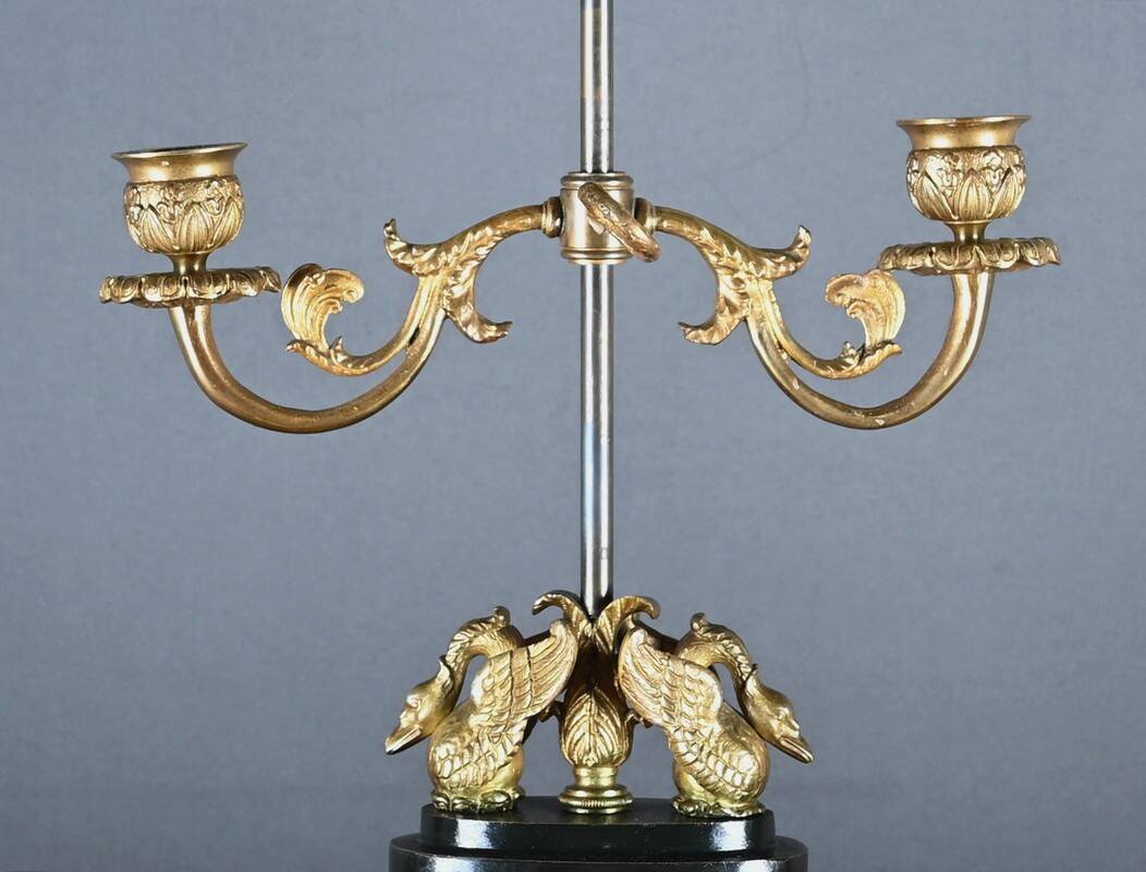 Gilded Bronze Bouillotte Lamp, Empire style, Napoléon III period – Mid
