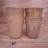 4 verres en grès Digoin