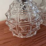 Pair of chrome wall lights