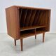 Kai Kristiansen Teak Tambour Door LP Record Cabinet, 1960s.
