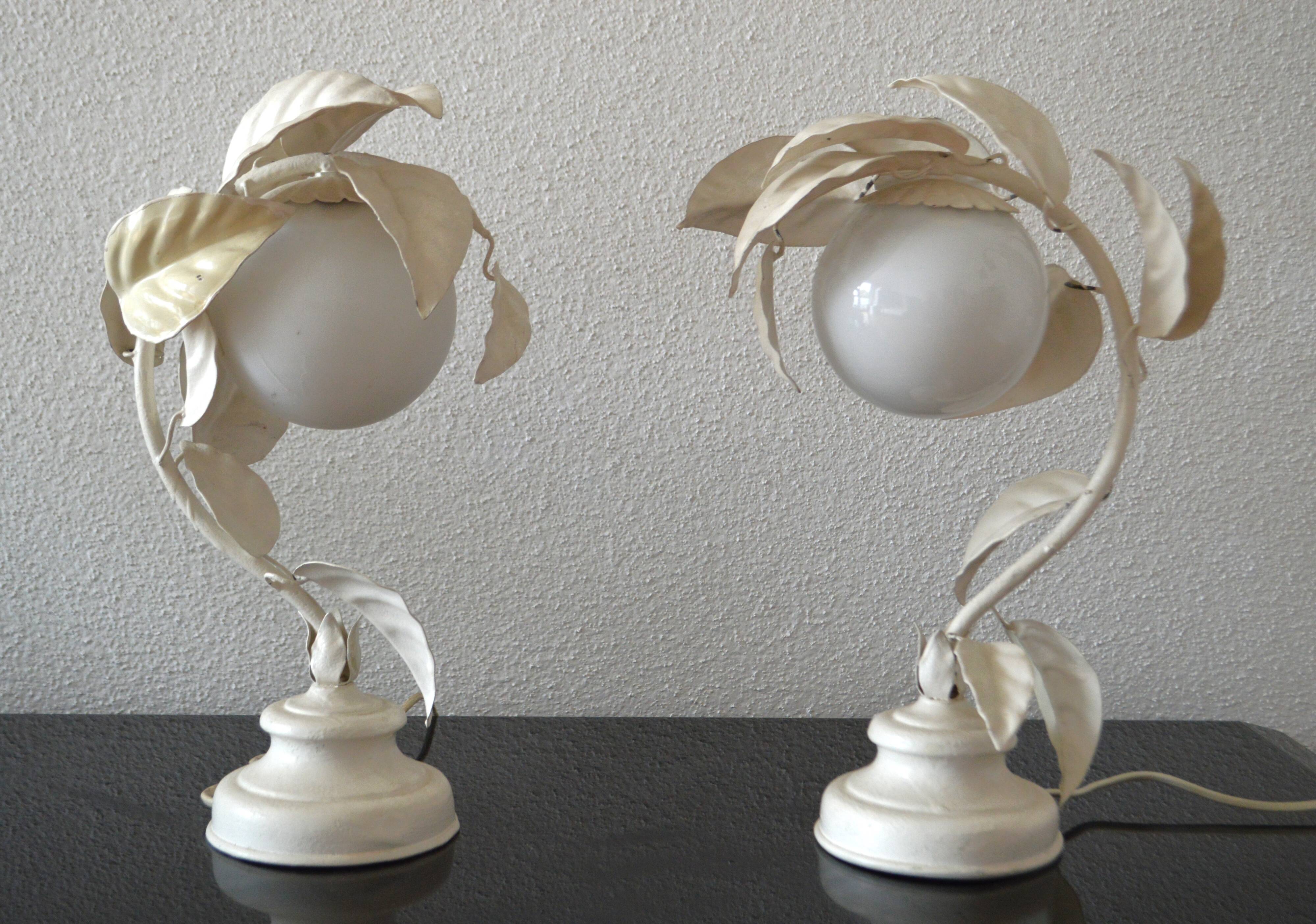 Vintage lampes des années 70 design florale