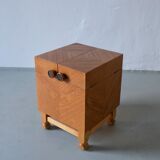 Mid-century oak bar cabinet side table, 1960s