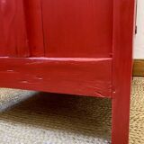 Glazed pine solid wood bonnetière