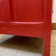 Glazed pine solid wood bonnetière