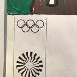 Davie allan (1920-2014) olympische spiele münchen, 1972. original poster