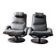 2 leather armchairs from Roche Bobois