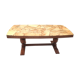 Table basse en opus de marbre vintage années 60-70
