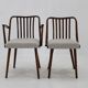 Ensemble de six chaises de salle à manger en hêtre Antonin Suman des années 1960, restaurées