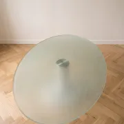 Frosted glass and metal coffee table, 1970s.