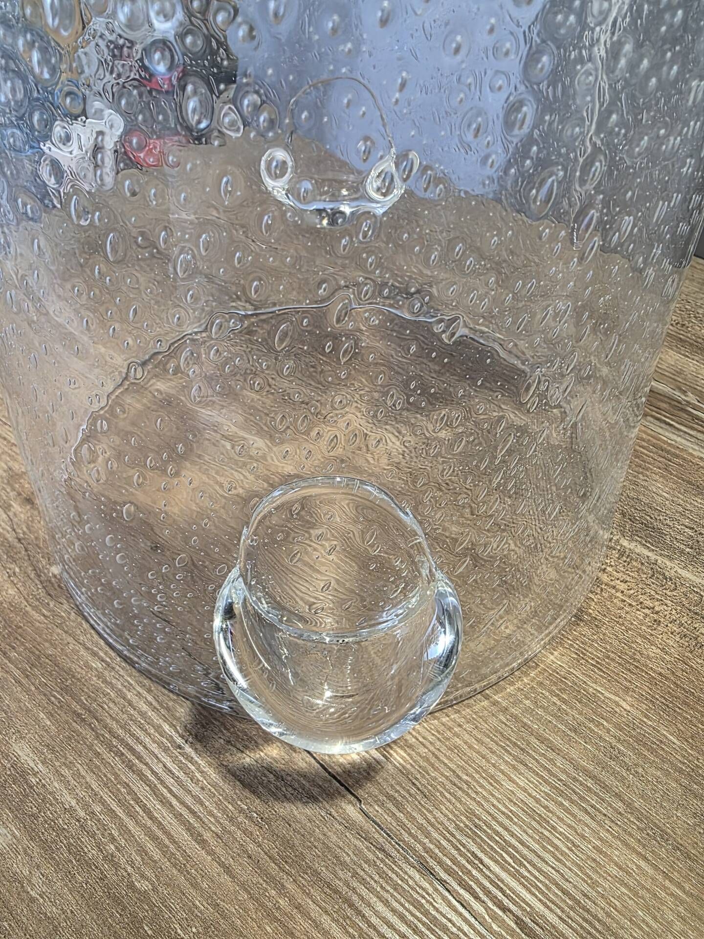 Large champagne bucket / cooler and its ladle Bubble glass Biot