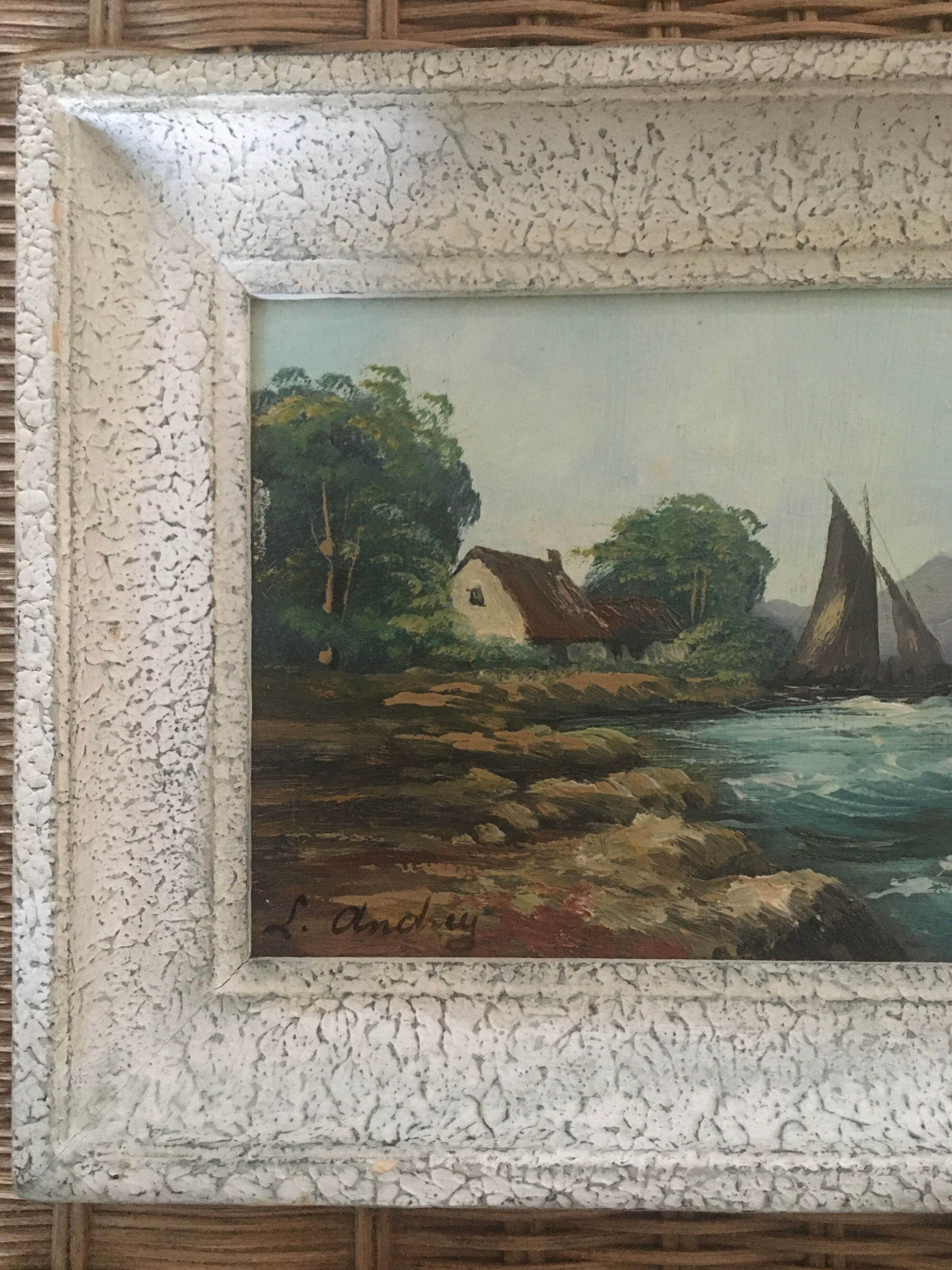 Marine oil on panel Louis Andrey