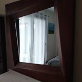 Vintage mirror in exotic wood 100cm X 100cm