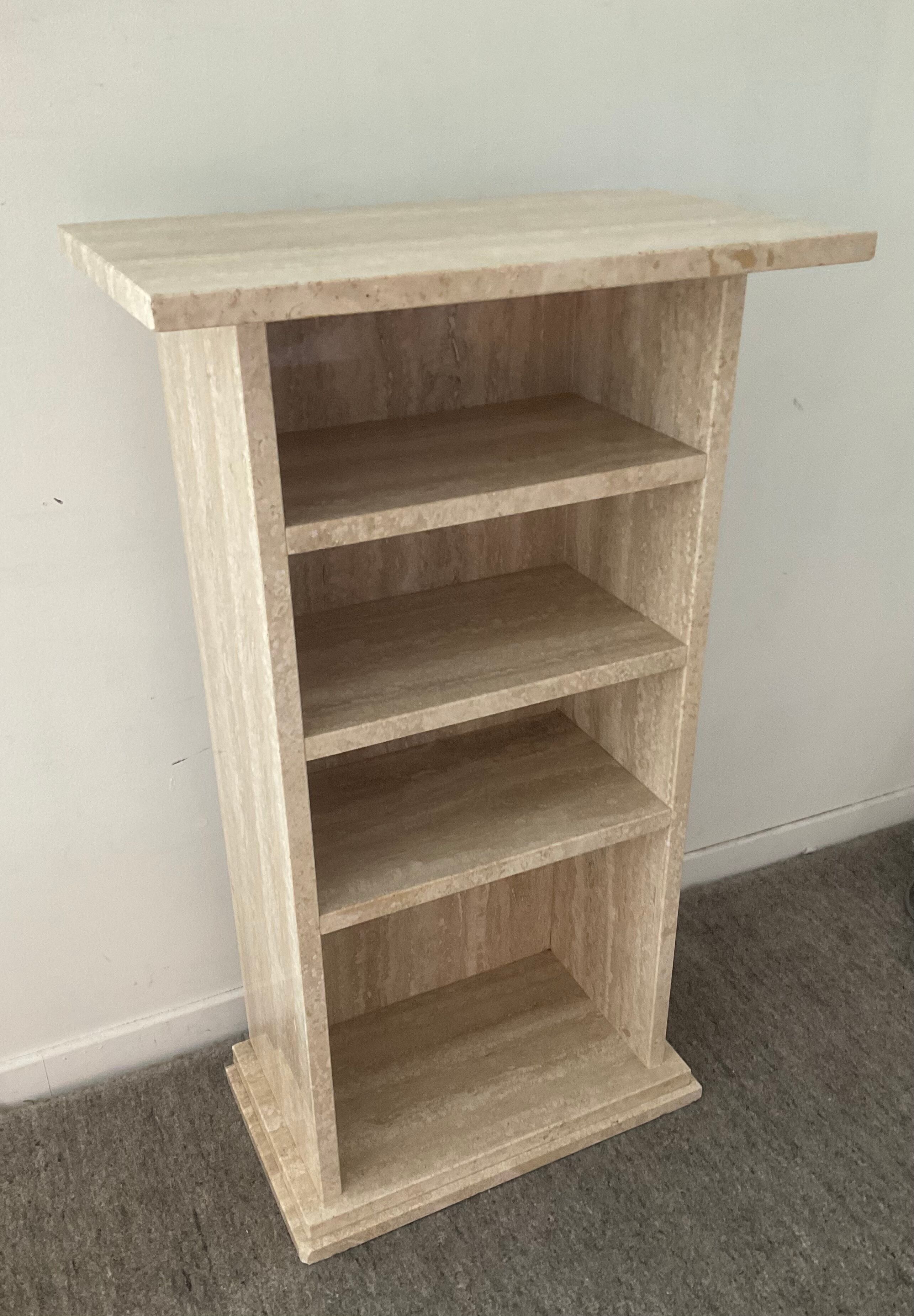 Travertine TV cabinet shelf from the 70s