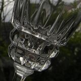 Set of 6 crystal water glasses from ARQUES. Pompadour model.