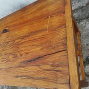 Old country farmhouse table of 3m50 for 12 people with rustic fir spacers